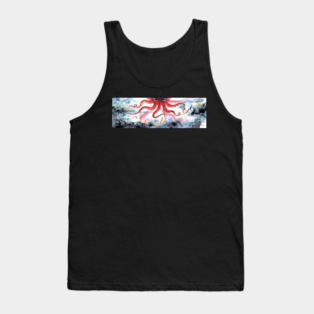 Flying octopus (tobutako) Tank Top by TobuTako